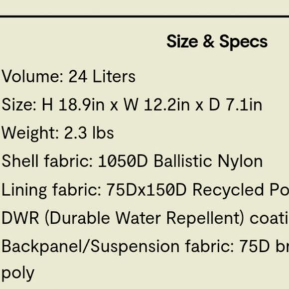 - B2TM super durable 1050D Ballistic Nylon city backpack ergonomic 24 l - Picture 13 of 14